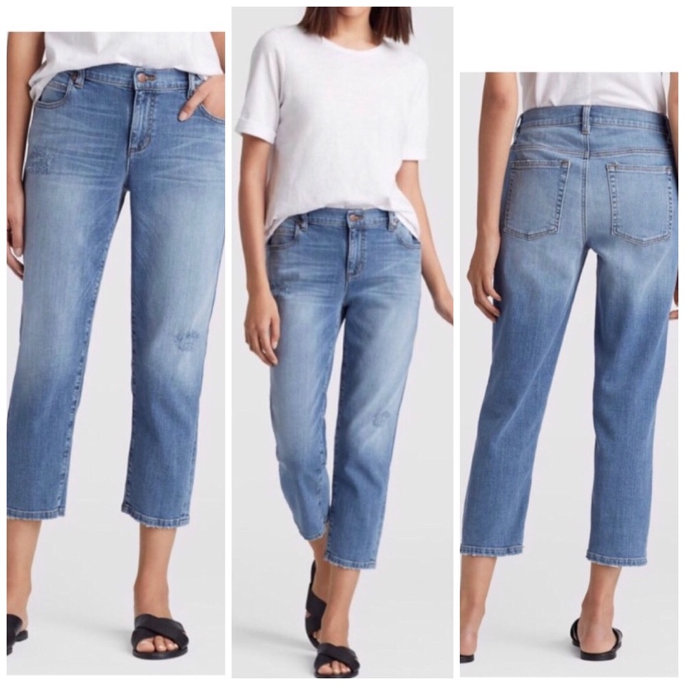 🍃EILEEN FISHER Crop Tapered Jean Sz 4
